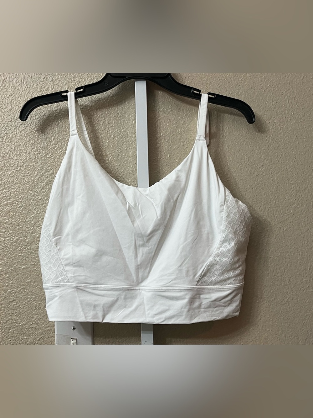 Maidenform White Lace-Panel Bralette